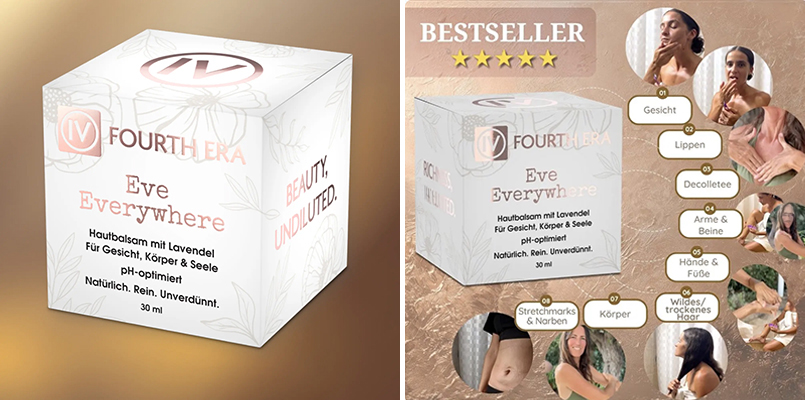 ourth Era EVE wasserfreie Pflanzenpflege für Gesicht und Körper